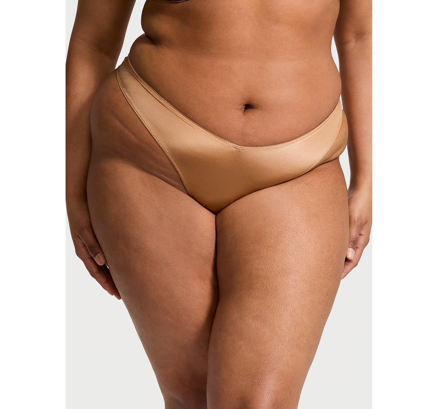 Трусики Strappy-Back High-Leg Thong Panty Toffee