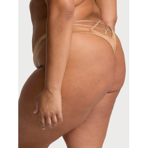 Трусики Strappy-Back High-Leg Thong Panty Toffee