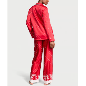 Піжама Glazed Satin Long Pajama Set Red Dot