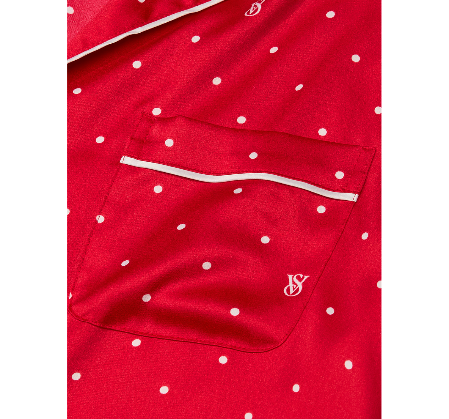 Піжама Glazed Satin Long Pajama Set Red Dot