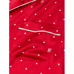 Піжама Glazed Satin Long Pajama Set Red Dot