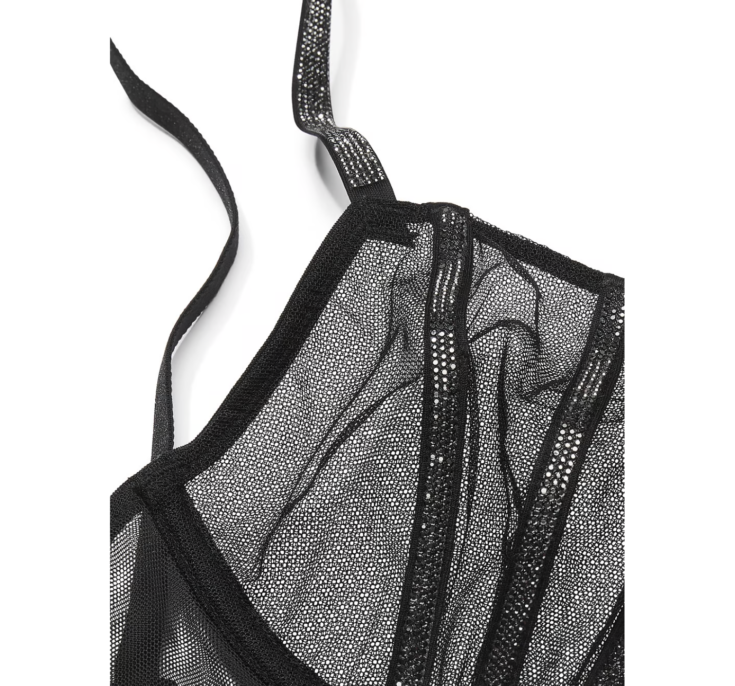 Бюстгальтер Sheer Shine Unlined Low-Cut Demi Bra Black