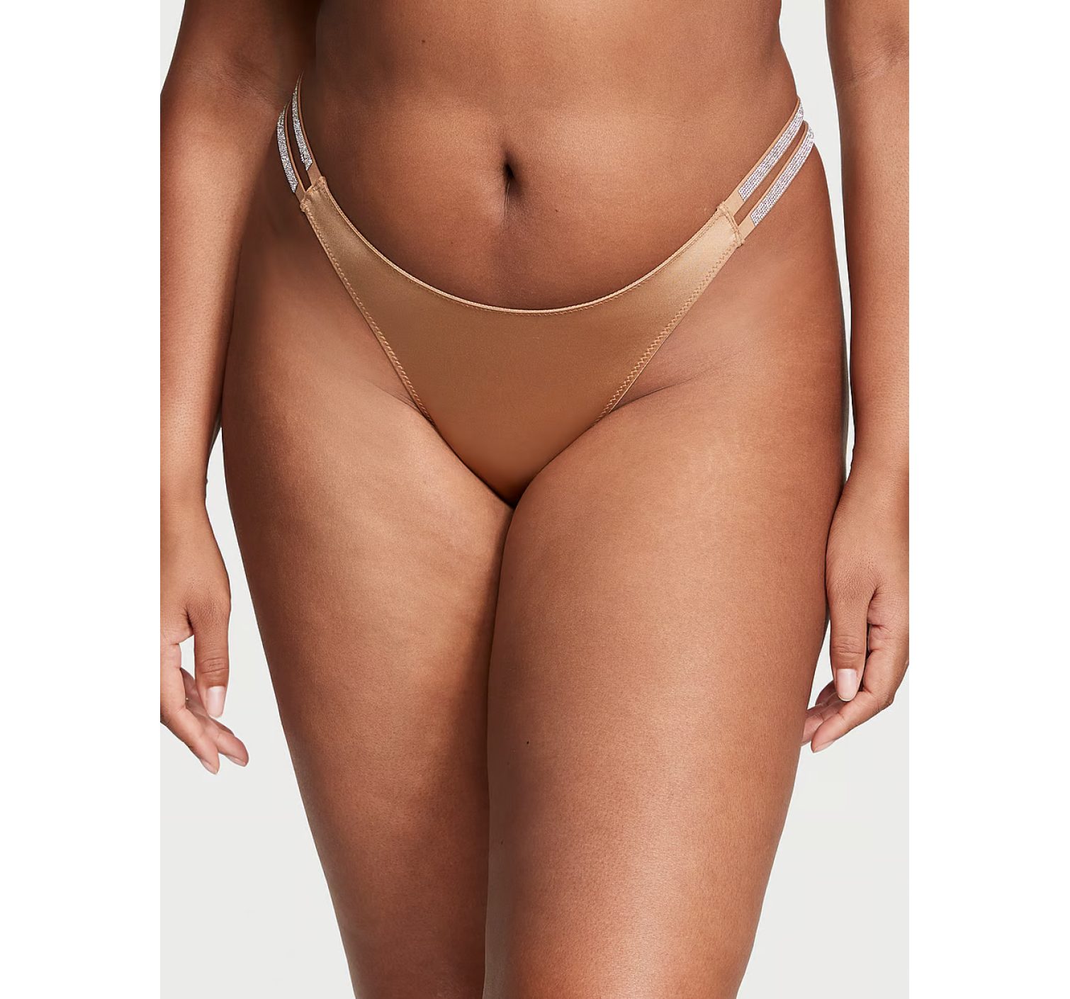 Трусики Shine Strap Brazilian Panty Toffee