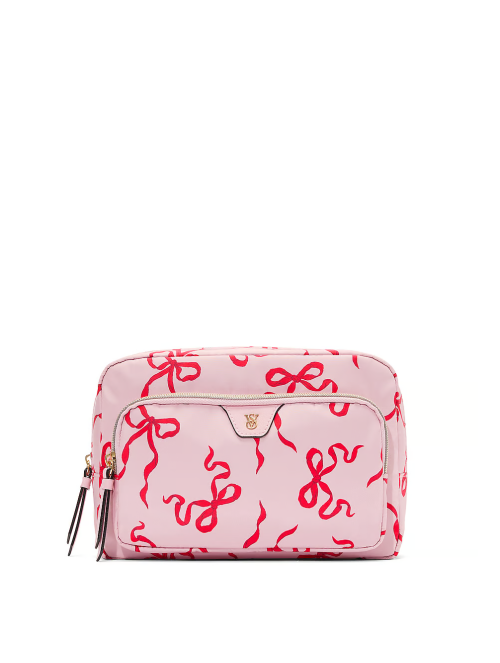 Косметичка Travel Makeup Pouch Pink and Red Bow