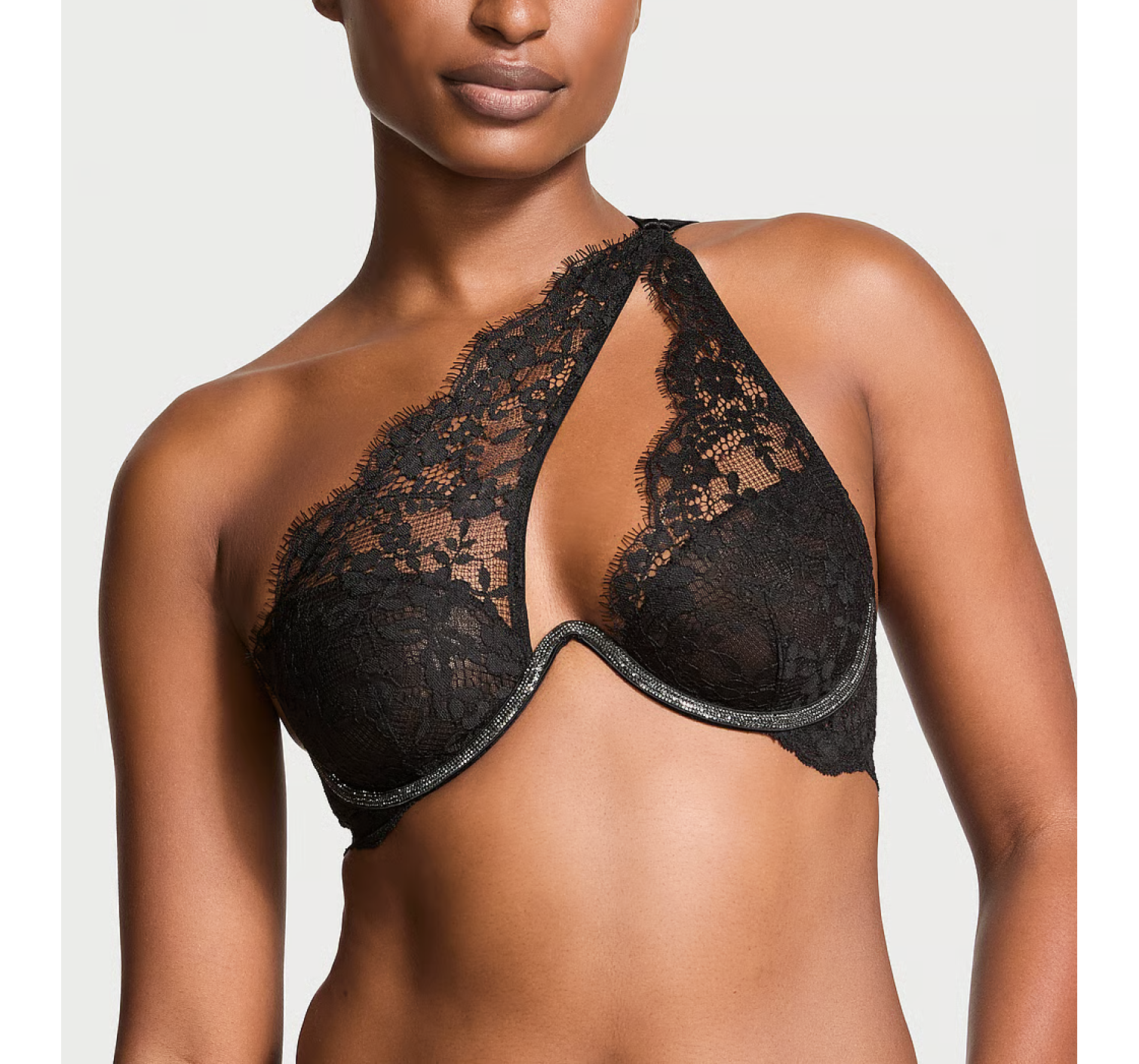 Бюстгальтер Dream Angels Twinkle Lace One-Shoulder Monowire Bra Black