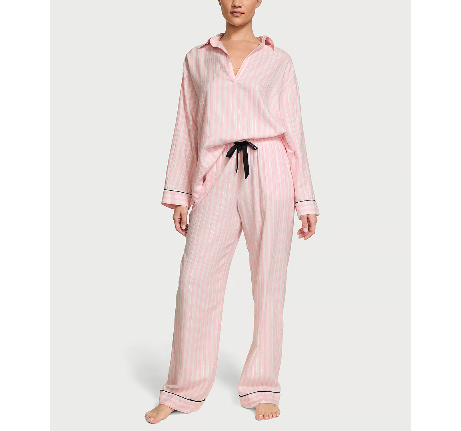 Піжама Flannel Popover Long Pajama Set Pretty Blossom