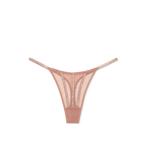 Комплект белья Sheer Shine Unlined Low-Cut Demi Bra Set Almond Beige