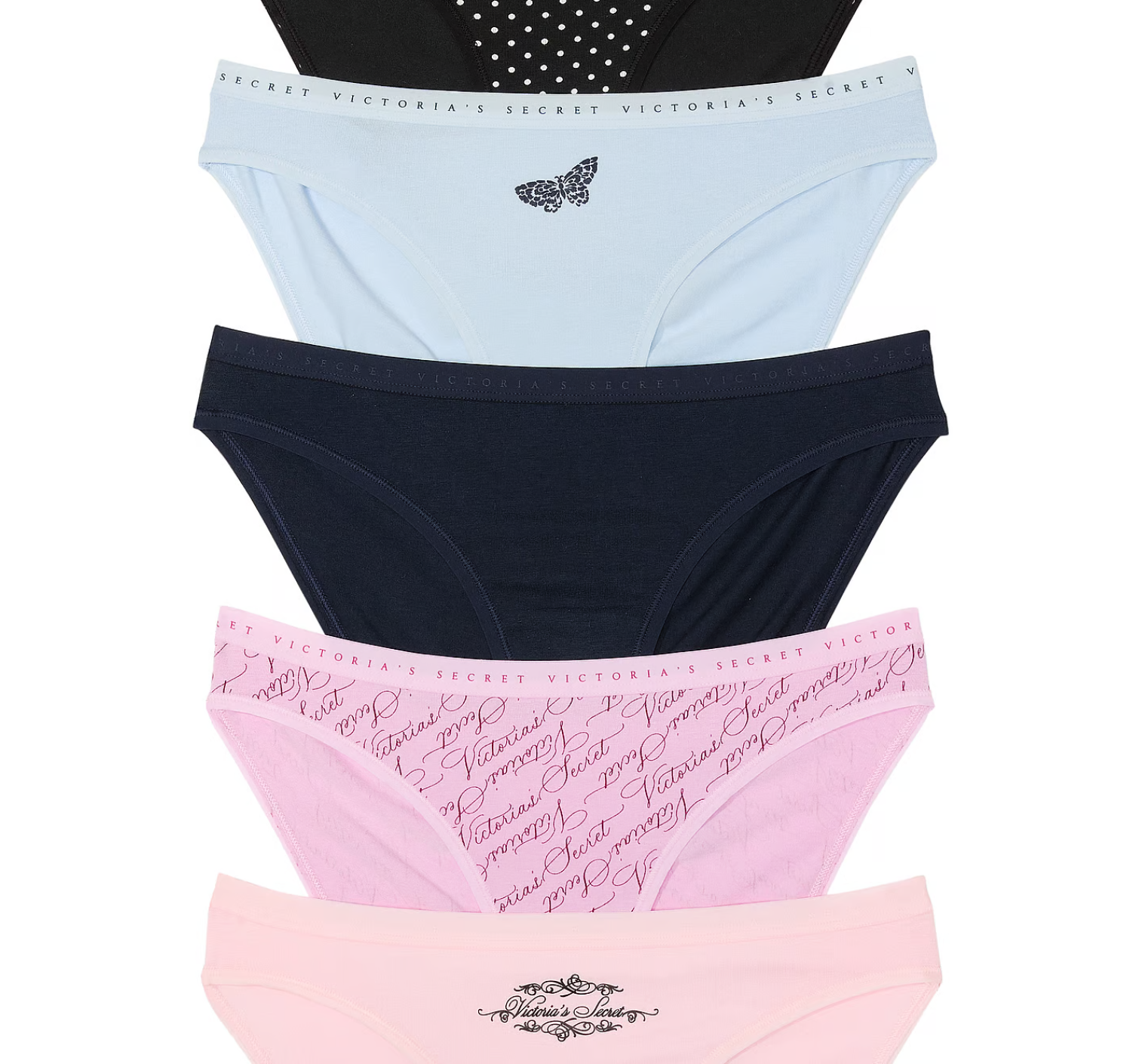 Набір трусиків 5-Pack Stretch Cotton Bikini Panties Vs