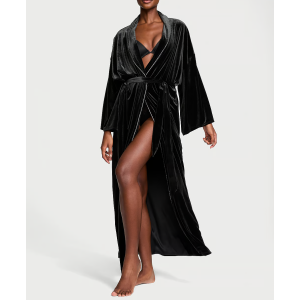 Халат Very Sexy Starstruck Velvet Embellished Long Robe Black