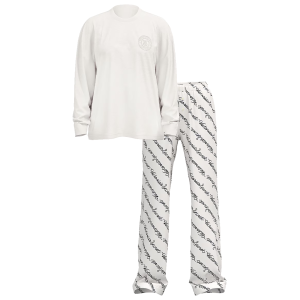 Піжама Flannel Long-Sleeve Tee-Jama Set White Print