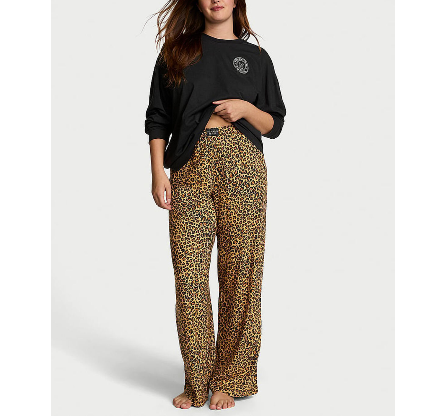 Піжама Flannel Long-Sleeve Tee-Jama Set Leopard
