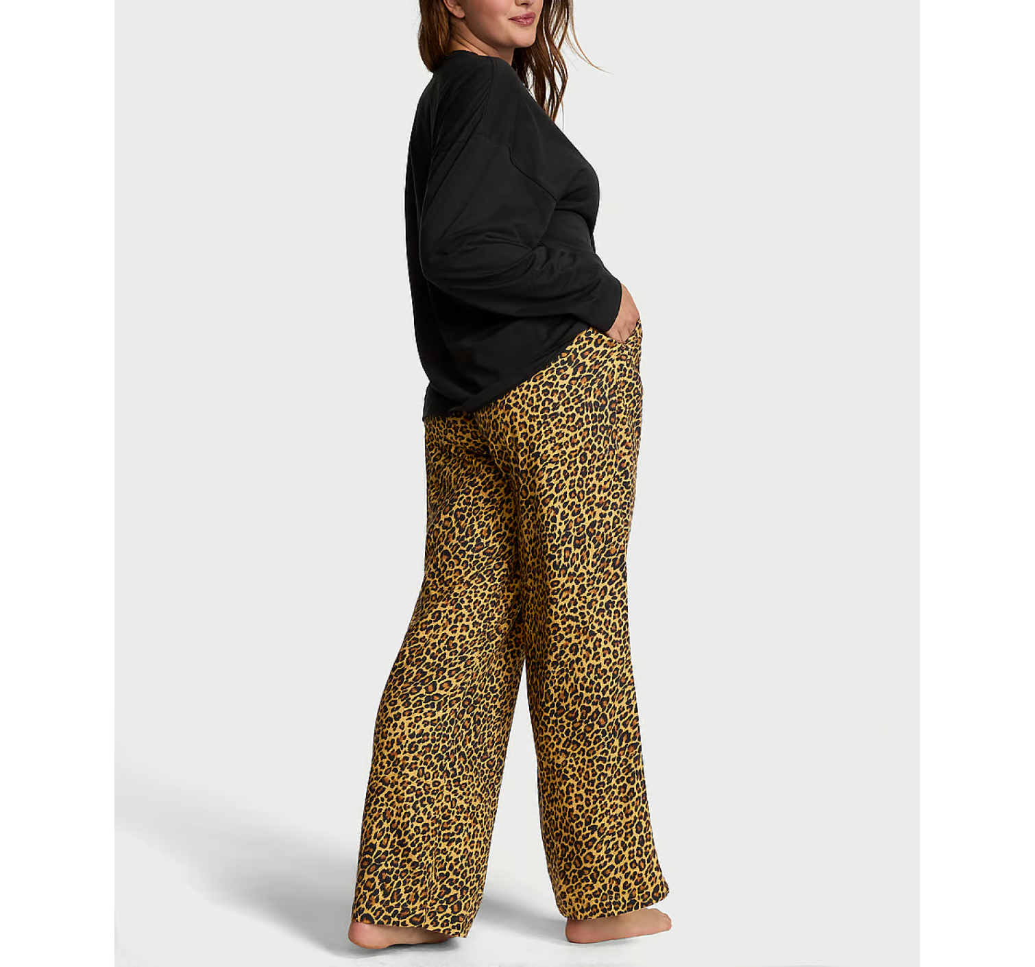 Піжама Flannel Long-Sleeve Tee-Jama Set Leopard