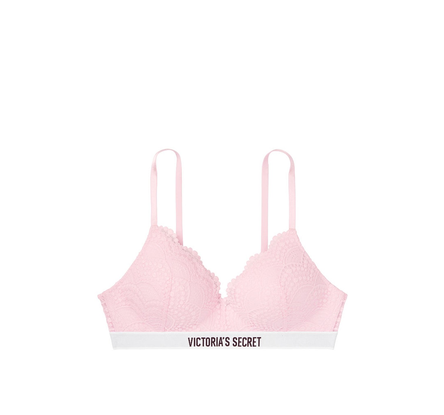 БЮСТГАЛЬТЕР LOGO BRA LIGHTLY LINED WIRELESS LACE - VICTORIA'S SECRET - 36B(р)