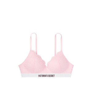 БЮСТГАЛЬТЕР LOGO BRA LIGHTLY LINED WIRELESS LACE - VICTORIA'S SECRET - 36B(р)