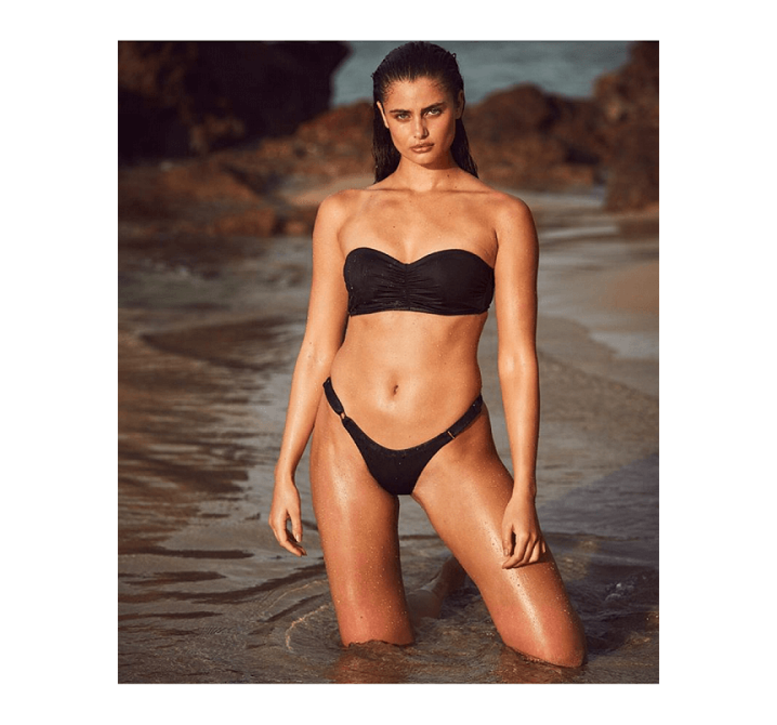 Купальник бандо Victoria's Secret Push-up чорний, топ бандо + плавки knockout bikini