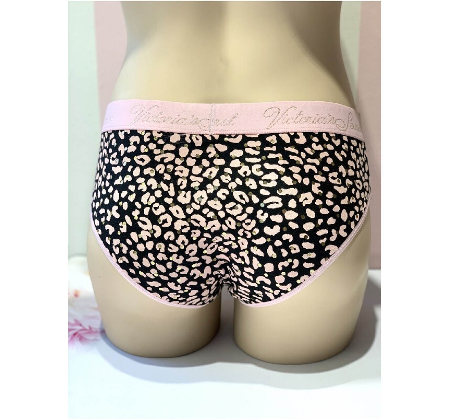 Трусики Victoria’s Secret  Animal print Hiphugger panty logo VS