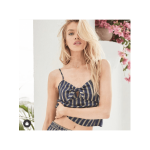 Пижама Victoria’s Secret майка и штаны, принт золотая полоску
