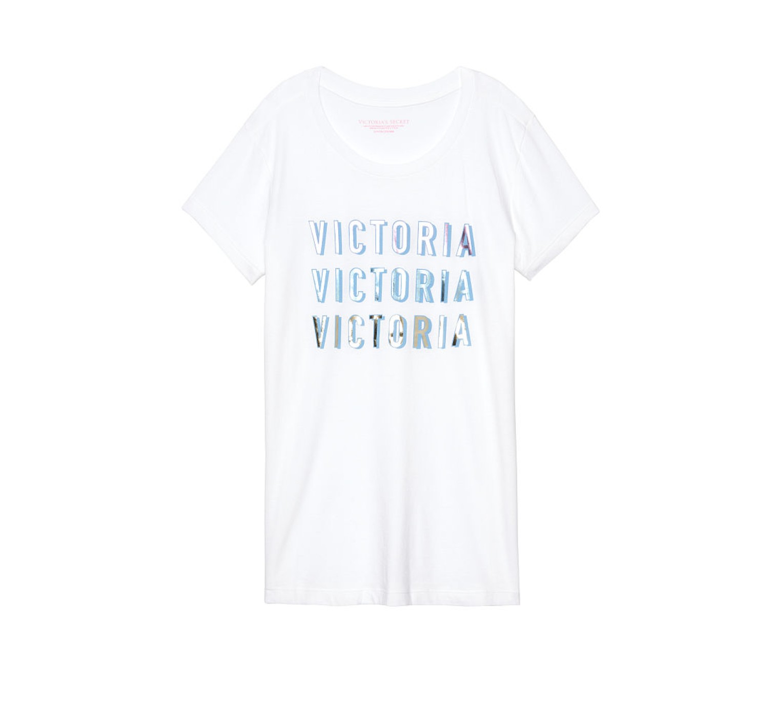 ФУТБОЛКА VICTORIA'S SECRET - БЕЛАЯ,  PRINT VICTORIA