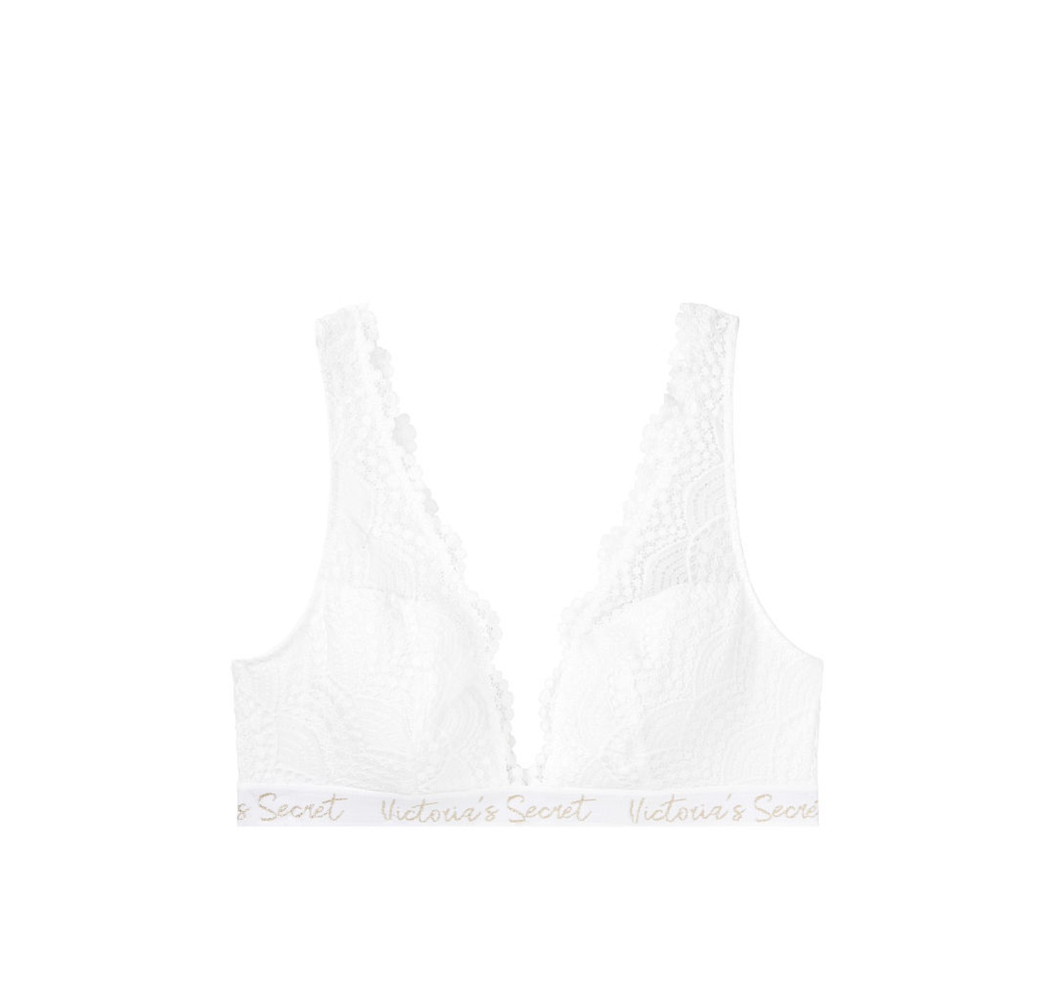 Бюстгальтер Victoria Secret Logo Bra LACE Bralette White