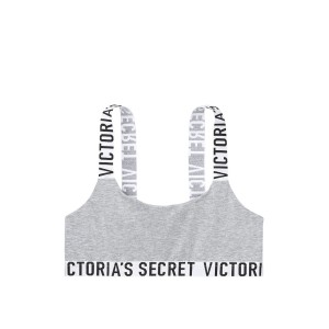 БЮСТГАЛЬТЕР BRA - LOGO SCOOP BRALETTE - GREY - VICTORIA'S SECRET