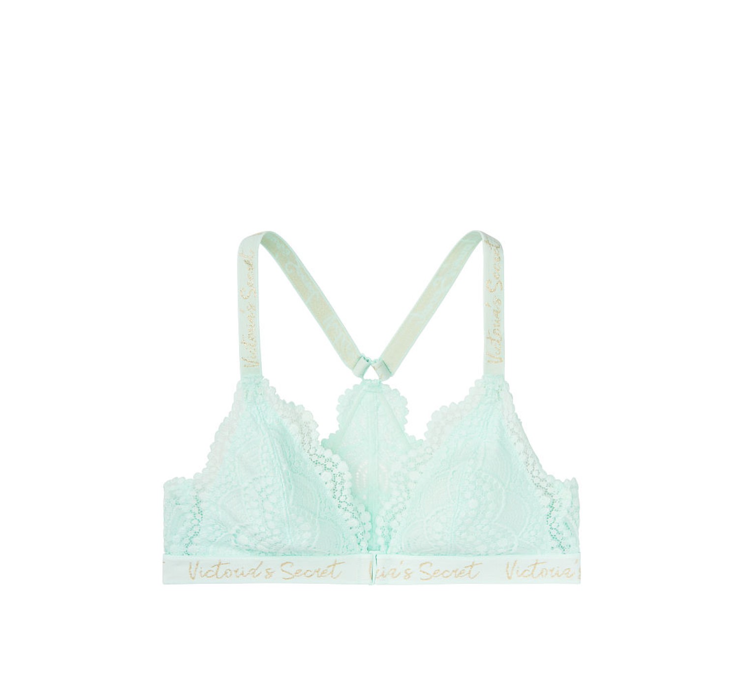 БЮСТГАЛЬТЕР LOGO BRA LACE BRALETTE -  MINT - VICTORIA'S SECRET - S(р)
