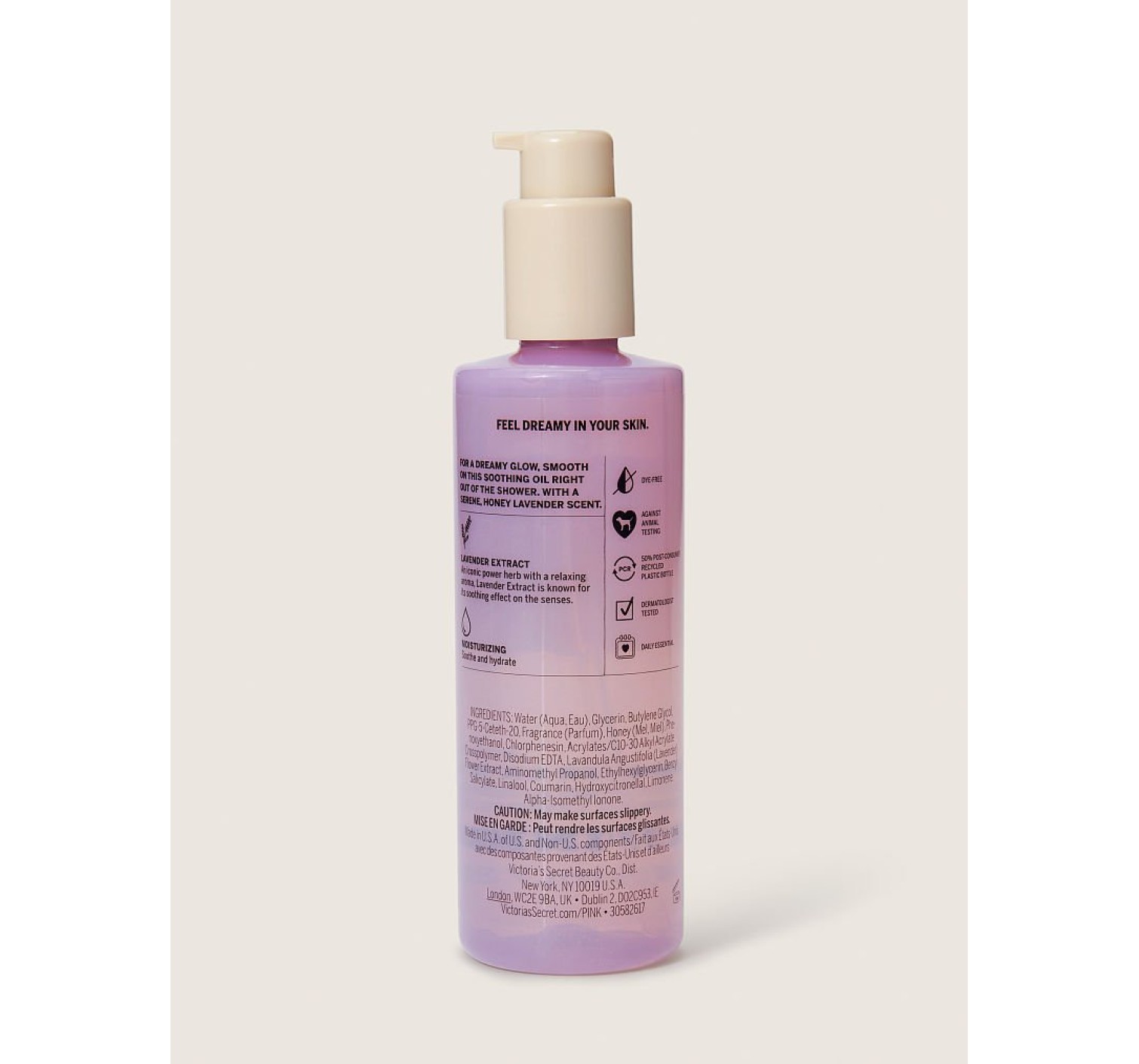 Honey Lavender Soothing Body Oil with Pure Honey and Lavender Extract PINK VICTORIA’S SECRET масло для тела