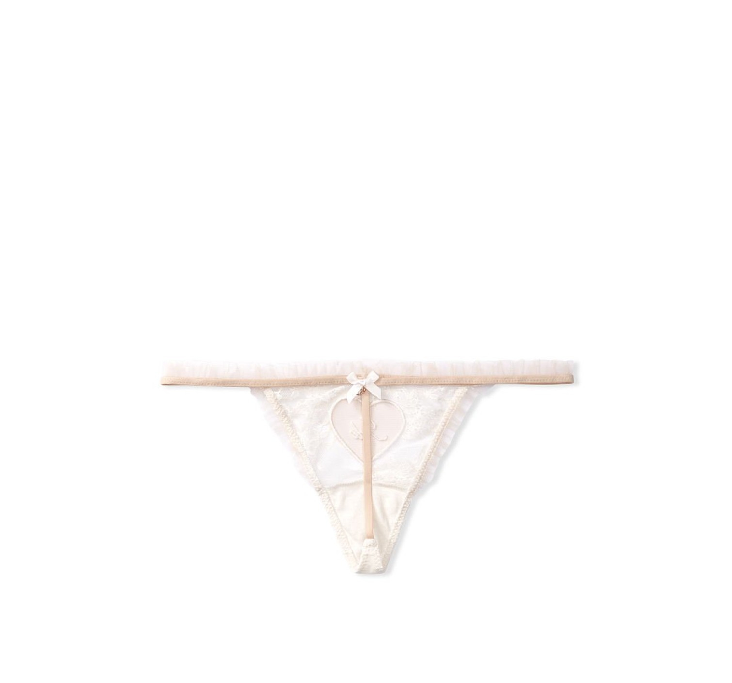 Комплект Victoria's Secret Bridal Garter Belt Dream Angels V-String I Do Ruffle