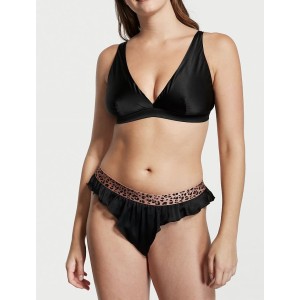 Трусики Victoria’s Secret Very Sexy High-Leg Thong Panty Black 100% Silk