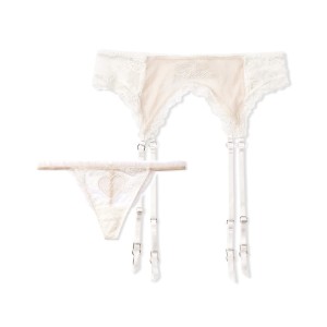 Комплект Victoria's Secret Bridal Garter Belt Dream Angels V-String I Do Ruffle