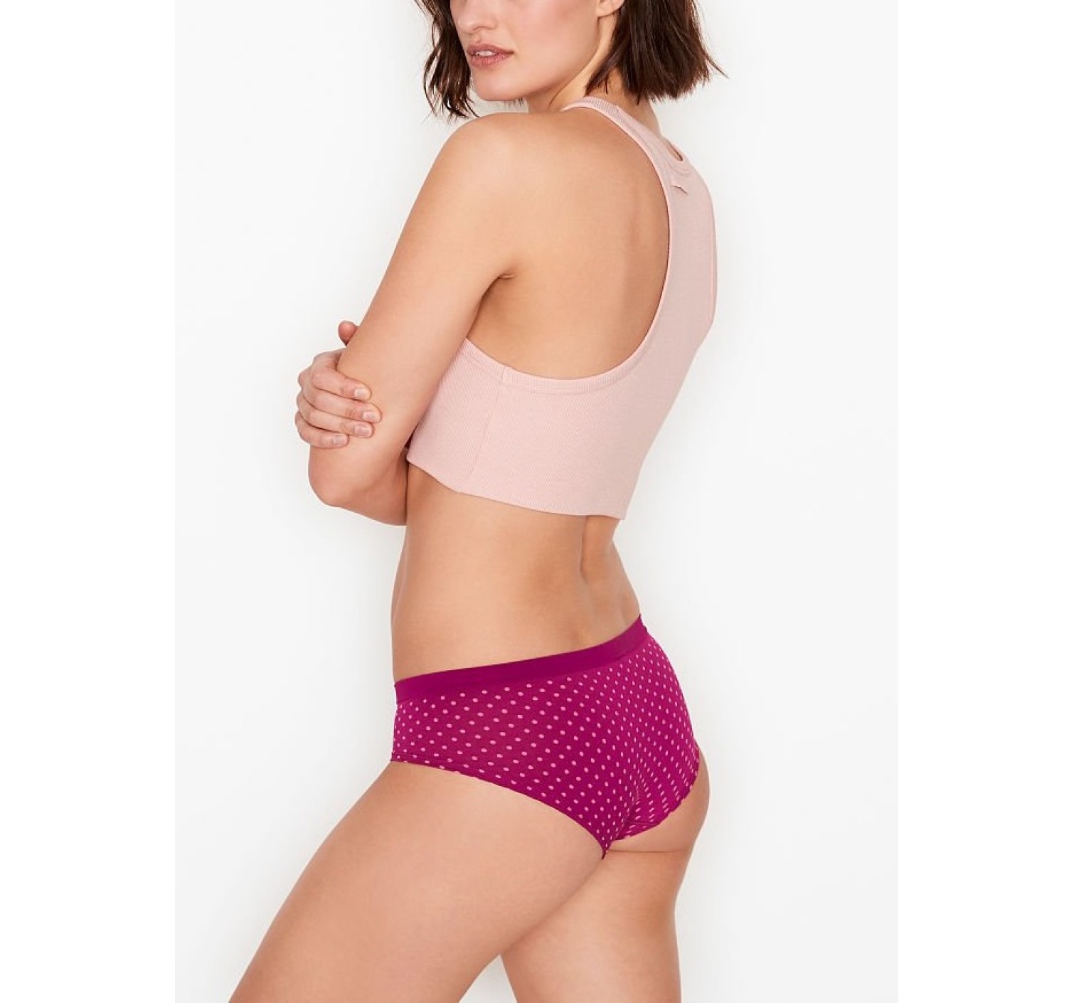 Трусики Victoria's Secret Hihugger Panty Seamless Berry Dot