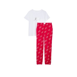 Піжама Victorias Secret Cotton Flannel Long Lounge PJ Set Love