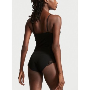 Безшовний комплект Victoria's Secret із топом на бретелях No Show Black