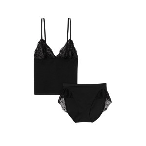 Безшовний комплект Victoria's Secret із топом на бретелях No Show Black