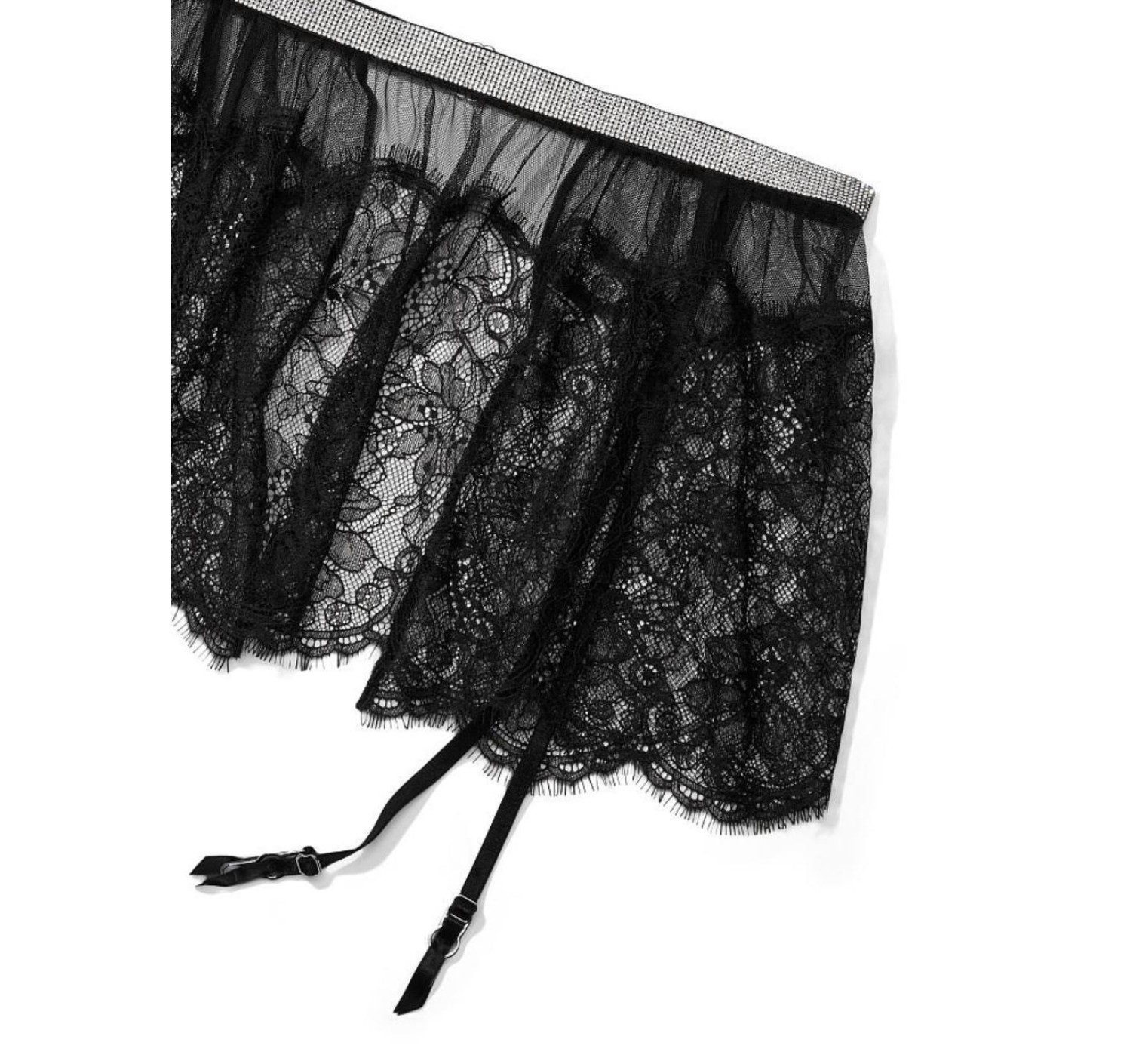 Пояс VERY SEXY Shine Strap Garter Belt Black Lace Victoria's Secret