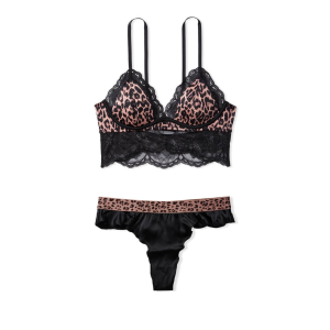 Комплект белья Luxe Lingerie Leopard Unlined Lace Bralette set