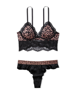 Комплект белья Luxe Lingerie Leopard Unlined Lace Bralette set