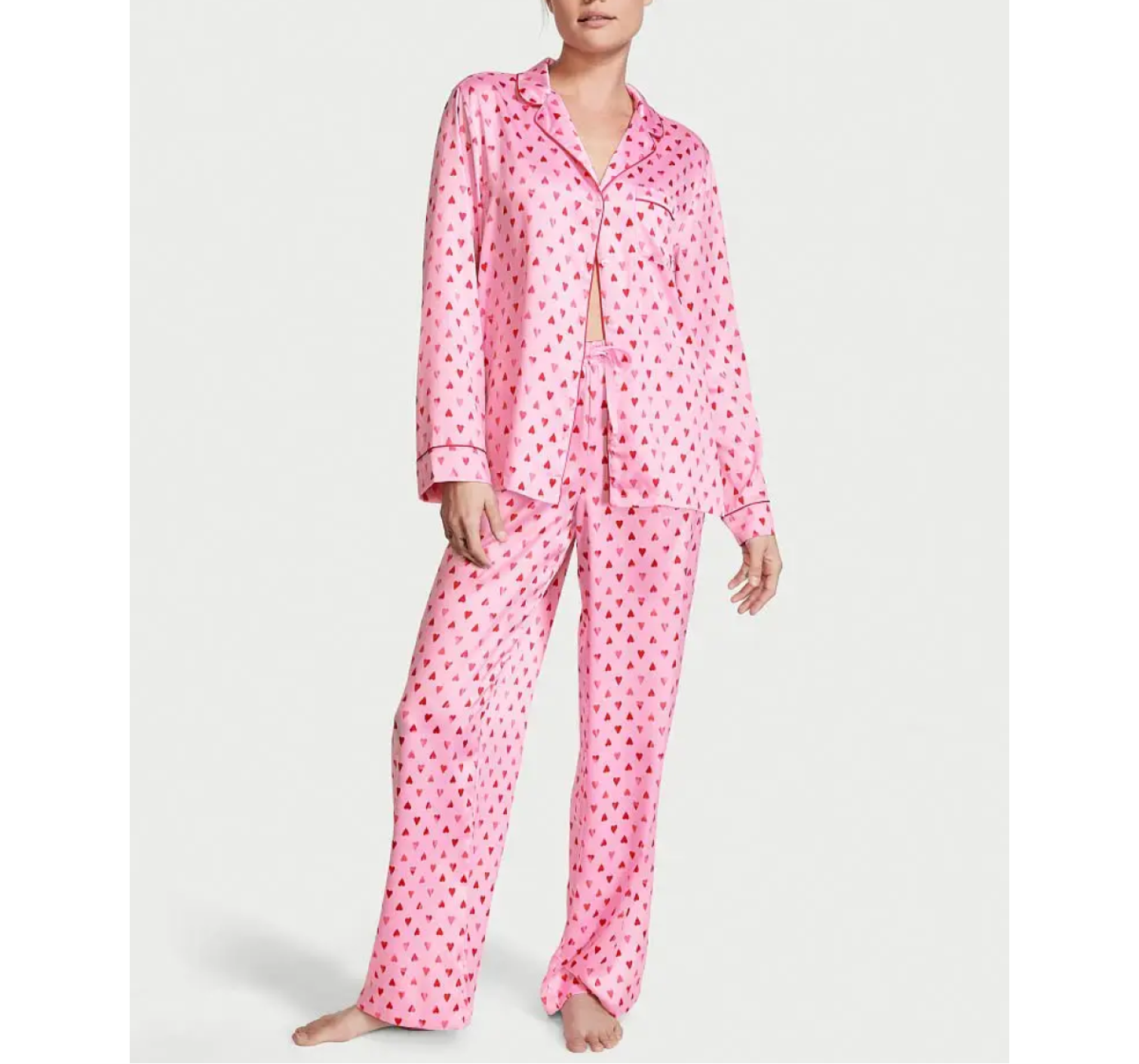 Пижама Satin Long PJ Set Heart❤️