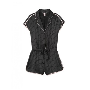 Пижама ромпер Moonlight logo Black Victoria’s Secret