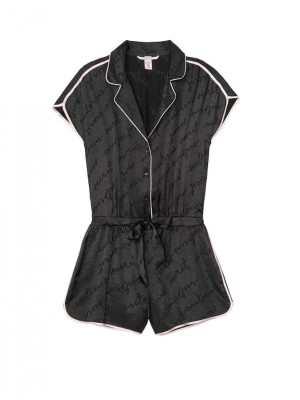 Піжама ромпер Moonlight logo Black Victoria's Secret