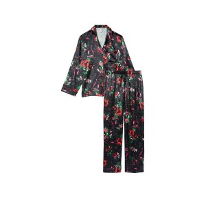Пижама Satin Long PJ Set Floral print Victoria’s Secret