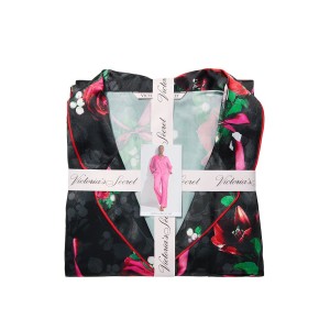 Пижама Satin Long PJ Set Floral print Victoria’s Secret