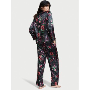 Пижама Satin Long PJ Set Floral print Victoria’s Secret