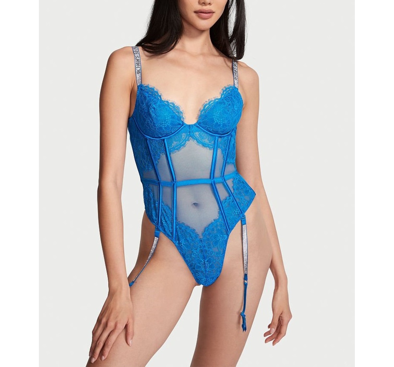 Боди Demi Teddy with Shine Straps & Garters Victoria’s Secret