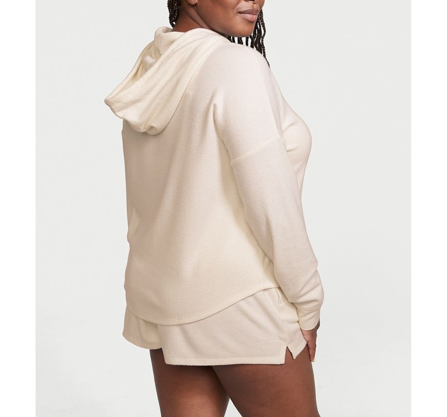 Пижама Glow Waffle Hoodie and Short Set Vanilla Dream