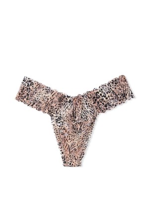 Трусики стринги The Lacie Lace-up Thong Panty Animal print  Victoria's Secret