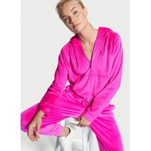 Велюровый спортивный костюм Victoria’s Secret logo VS Neon Pink