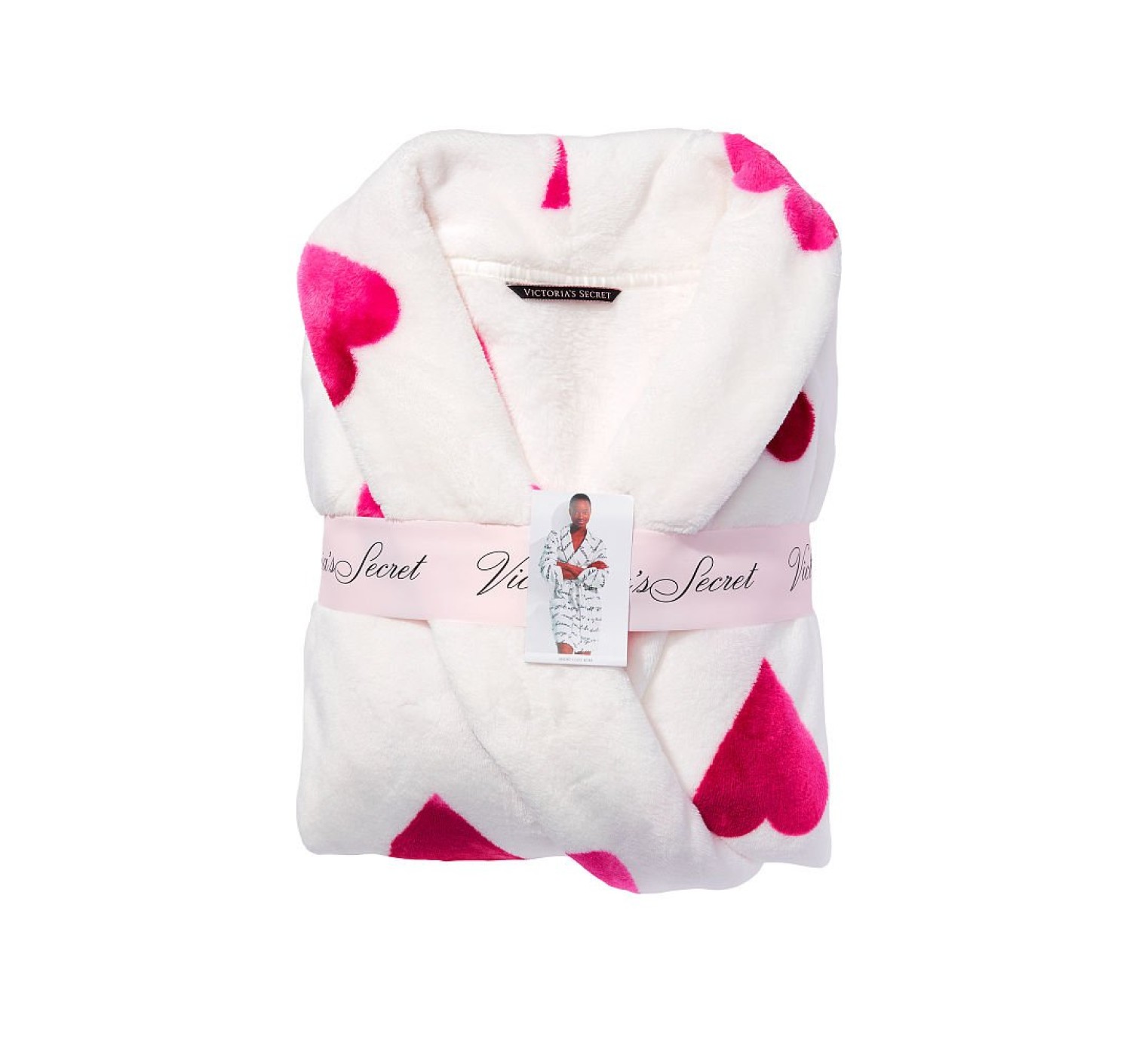 Халат White Short Cozy Robe With Red Hearts❤️