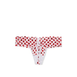 Трусики стринги Victoria’s Secret Hearts Lacie Lace-up Thong Panty