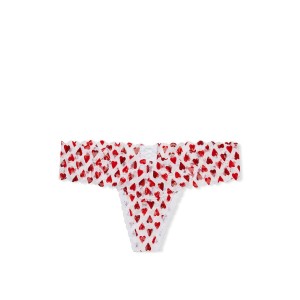 Трусики стринги Victoria’s Secret Hearts Lacie Lace-up Thong Panty