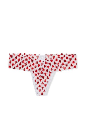 Трусики стрінги Victoria's Secret Hearts Lacie Lace-up Thong Panty
